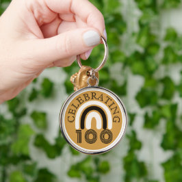 100 Jahre Typografie feiern Schlüsselanhänger