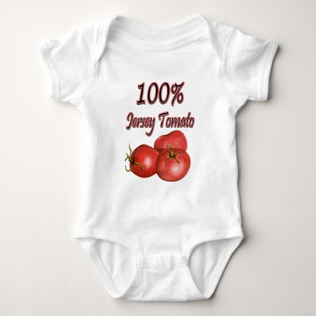 100 % Jersey Tomato Baby Strampler (Vorderseite)