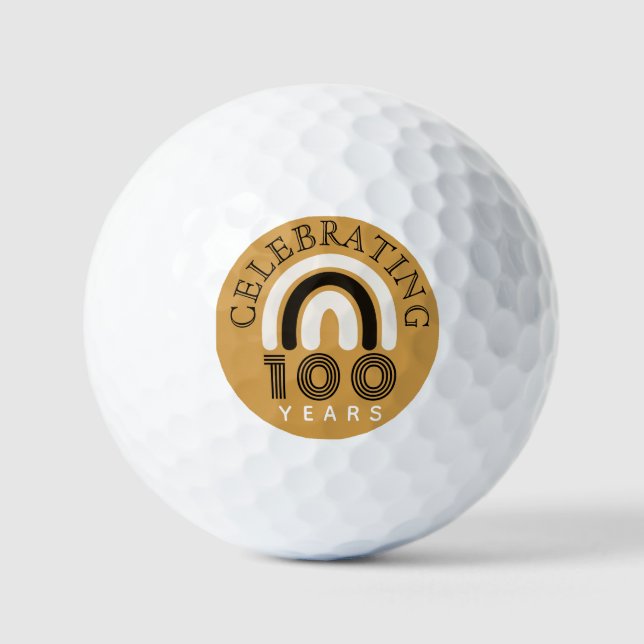 100. Jubiläum Moderne Gestaltung Golfball (Vorderseite)