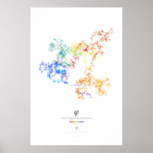 100 k Ziffern des Goldenen Verhältnisses (Licht) Poster