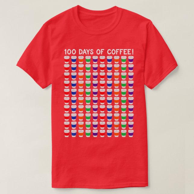 100 Kaffeekuchen Lehrer 100. Schulfest T-Shirt (Design vorne)