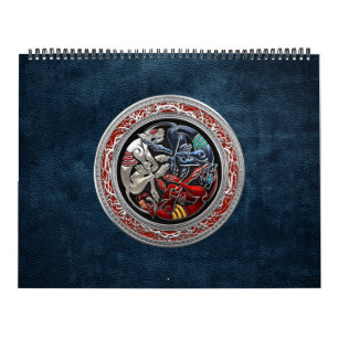[100] Keltische Schätze - Drei Hunde auf Silber Kalender