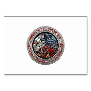 [100] Keltische Schätze - Drei Hunde auf Silber Tischnummer