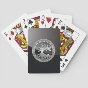 [100] Keltischer Lebensbaum [Silber] Spielkarten