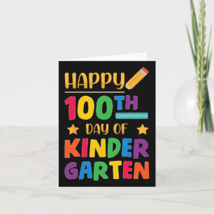 100. Kindergarten Niedlich School Student Karte