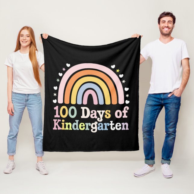 100. Kindergartenlehrer Kinder 100 Tage Fleecedecke (Beispiel)