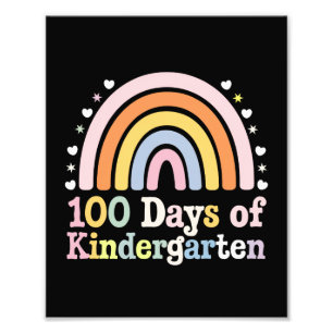 100. Kindergartenlehrer Kinder 100 Tage Fotodruck