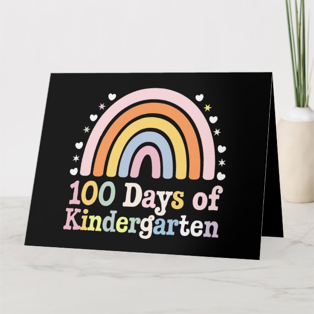 100. Kindergartenlehrer Kinder 100 Tage Karte (Vorderseite)