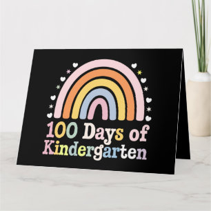 100. Kindergartenlehrer Kinder 100 Tage Karte