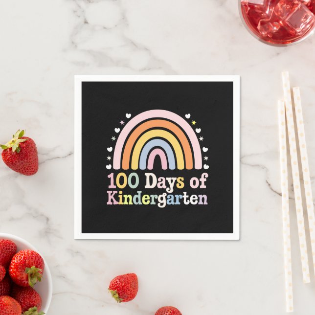 100. Kindergartenlehrer Kinder 100 Tage Serviette (Beispiel)