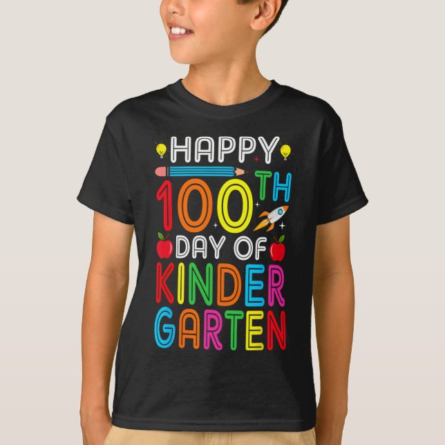 100. Kindergartenlehrer Kinder 100 Tage Sm T-Shirt (Vorderseite)
