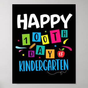 100. Kindergartenlehrertag 100 Tage Poster