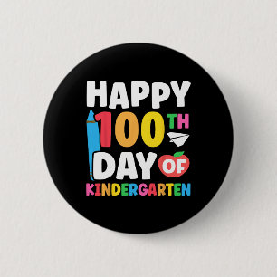 100. Kindergartentag Kinder 100 Tage Schule Button