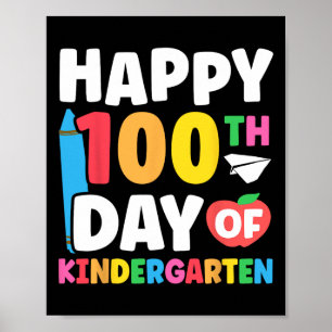 100. Kindergartentag Kinder 100 Tage Schule Poster