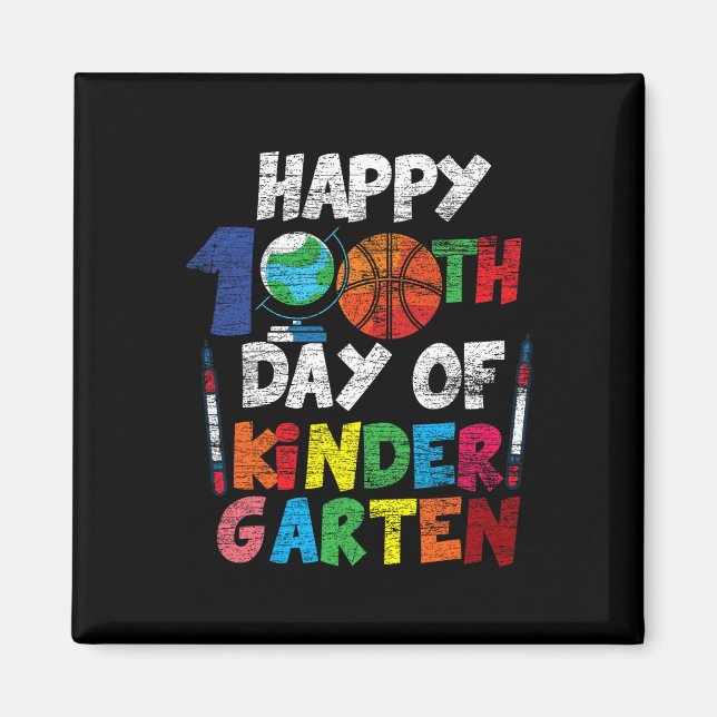100. Kindergartentag Niedlich 100 Schultage Magnet (Vorne)