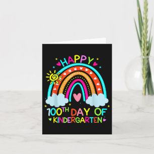 100. Kindergartentag Regenbogen 100 Tage Karte