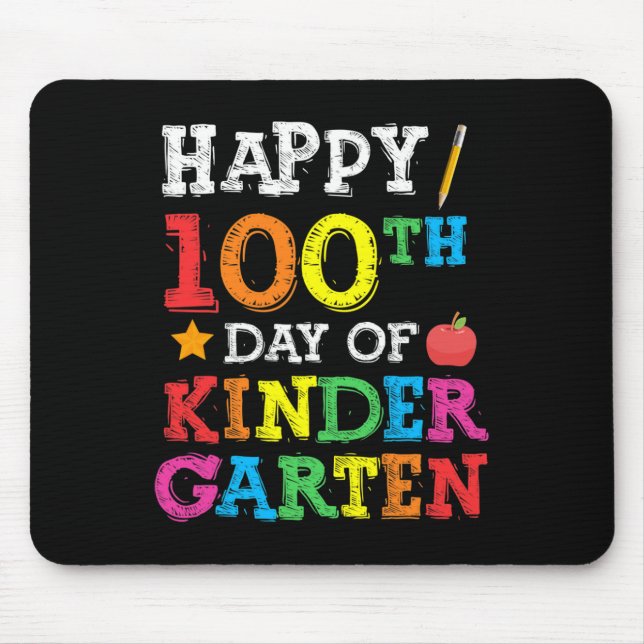100. Kindergartentag zum 100. Schultag Mousepad (Vorne)