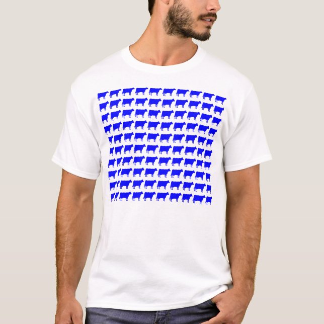 100 Kühe - blau T-Shirt (Vorderseite)