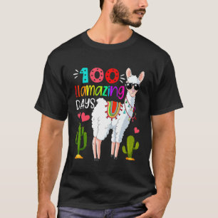 100 Lamming Days of School Llama Lehrer Kinder T-Shirt
