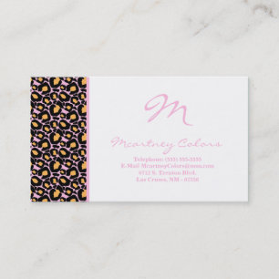 100 Light Pink Cheetah Print Business Card Visitenkarte