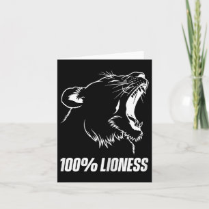 100% Lioness Gym Motivation Apparel Funny Inspirat Karte