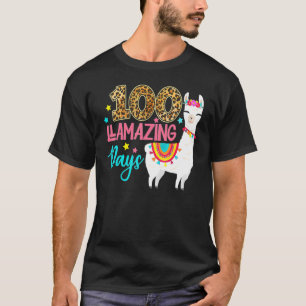 100 Llamazing Days Llama 100. Schultag T-Shirt