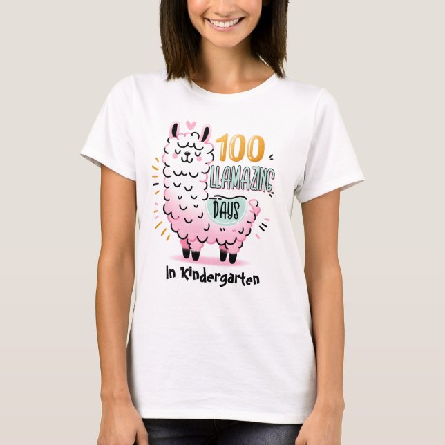 100 Llamazing Days T - Shirt (Vorderseite)