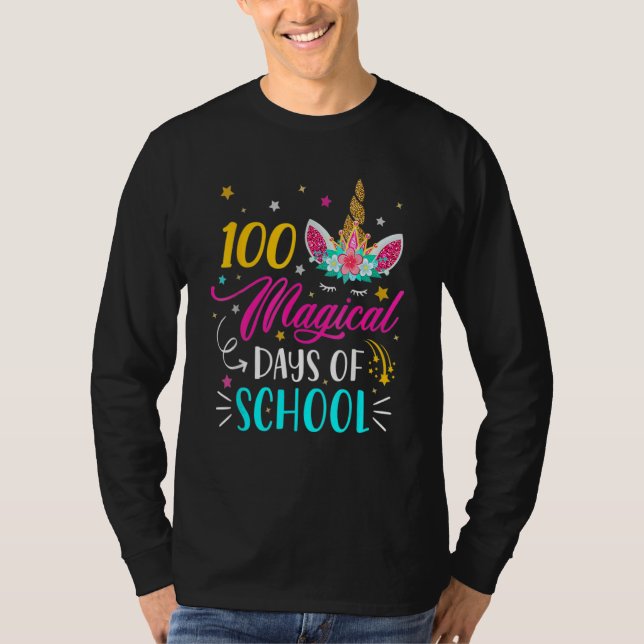 100 Magical Days Of School Happy 100th Day Of Scho T-Shirt (Vorderseite)
