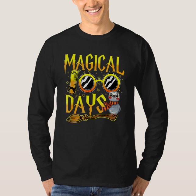 100 Magical Days Wizard 100th Days Of School Teach T-Shirt (Vorderseite)