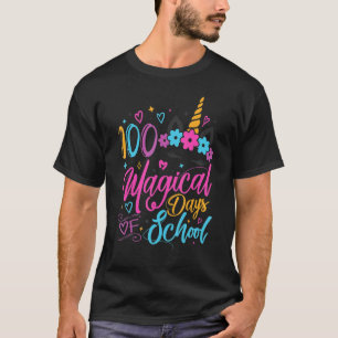 100 Magische Schultage Einhorn-Geschenk Lehrer St T-Shirt