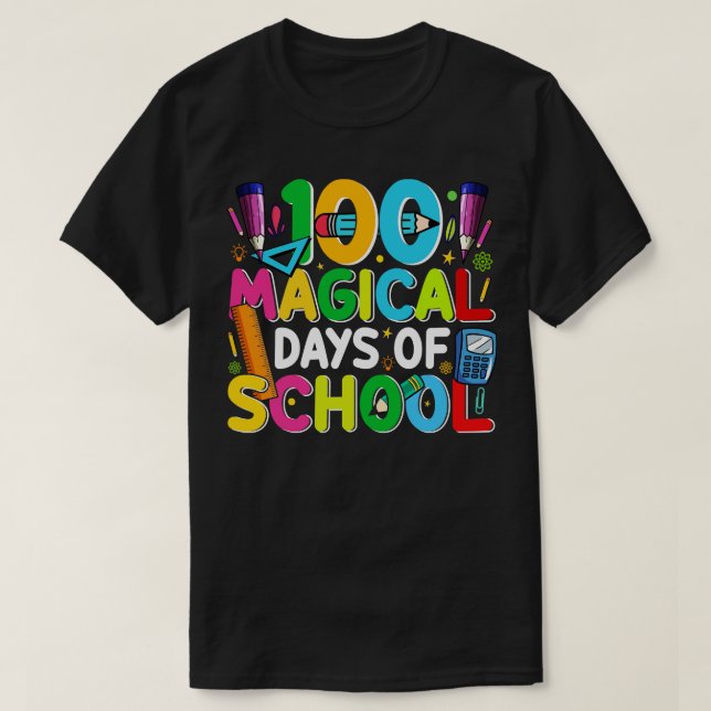 100 Magische Schultage T-Shirt (Design vorne)