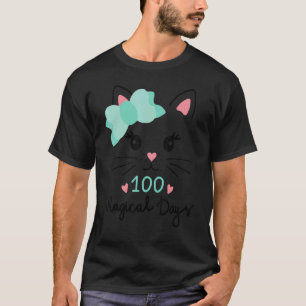 100 Magische Tage 100. Schultag Katze T-Shirt