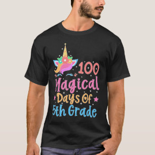 100 Magische Tage der 5. Klasse Schule Unicorn Tea T-Shirt