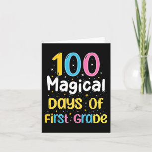 100 Magische Tage der ersten Klasse 100. Schultag Karte