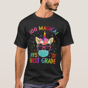 100 magische Tage der ersten Klasse Schule Unicorn T-Shirt