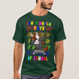100 magische Tage der Schule Einhorn T-Shirt