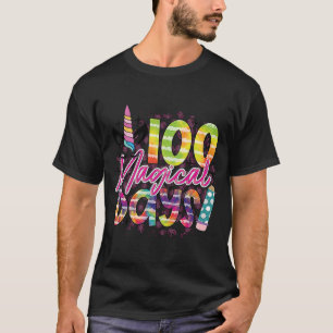 100 magische Tage der Schule Einhornlehrer T-Shirt