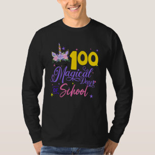 100 magische Tage der Schule Unicorn Lehrer Studen T-Shirt