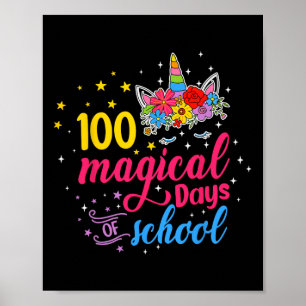 100 magische Tage Einhorn Kinder Kostüm 100. Tag Poster