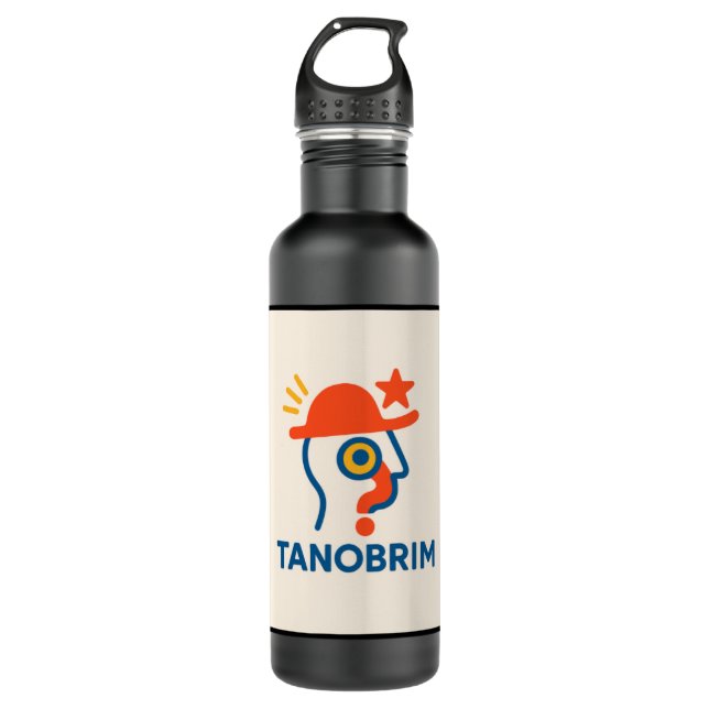 100 Männer Vs 1 Gorilla Edelstahlflasche (Vorderseite)