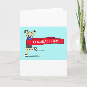 100 Marathon Herzlichen Glückwunsch für ihn Karte