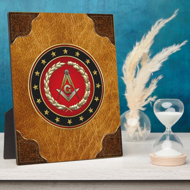 [100] Masonic Square and Compasses [3. Grad] Fotoplatte (Seite)