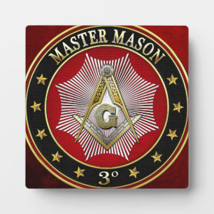 [100] Master Mason - Platz und Kompasse 3. Stufe Fotoplatte