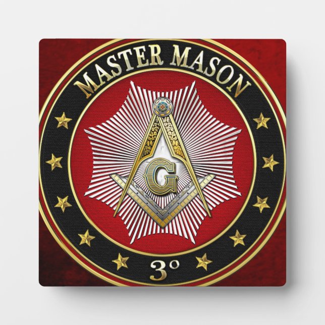 [100] Master Mason - Platz und Kompasse 3. Stufe Fotoplatte (Vorderseite)