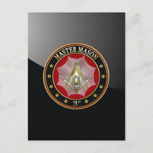 [100] Master Mason - Platz und Kompasse 3. Stufe Postkarte