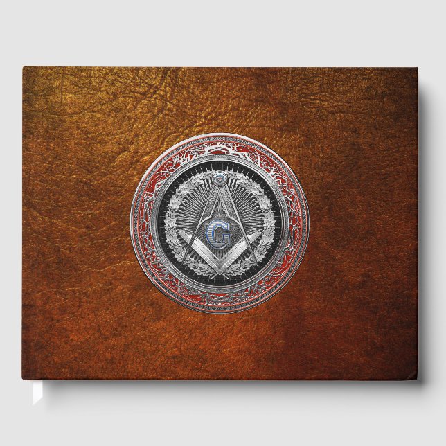 [100] Master Mason - Silver Square & Compasses Gästebuch (Vorderseite)