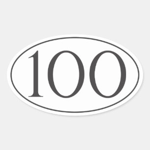 100 Meilen Ovaler Aufkleber