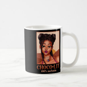 100% Melanin Girl Woman Black History Monat Junete Kaffeetasse
