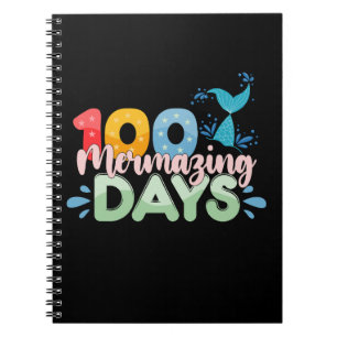 100 Mermazing Tage 100. Schultag Meerjungfrau Notizblock