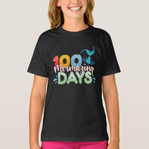 100 Mermazing Tage 100. Schultag Meerjungfrau T-Shirt